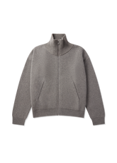 Core Zip-Up Sweater - Grey Melange