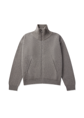 Core Zip-Up Sweater - Grey Melange