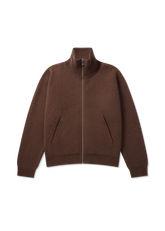 Core Zip-Up Sweater - Dark Brown
