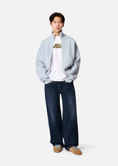 Core Zip-Up Sweater - Light Blue