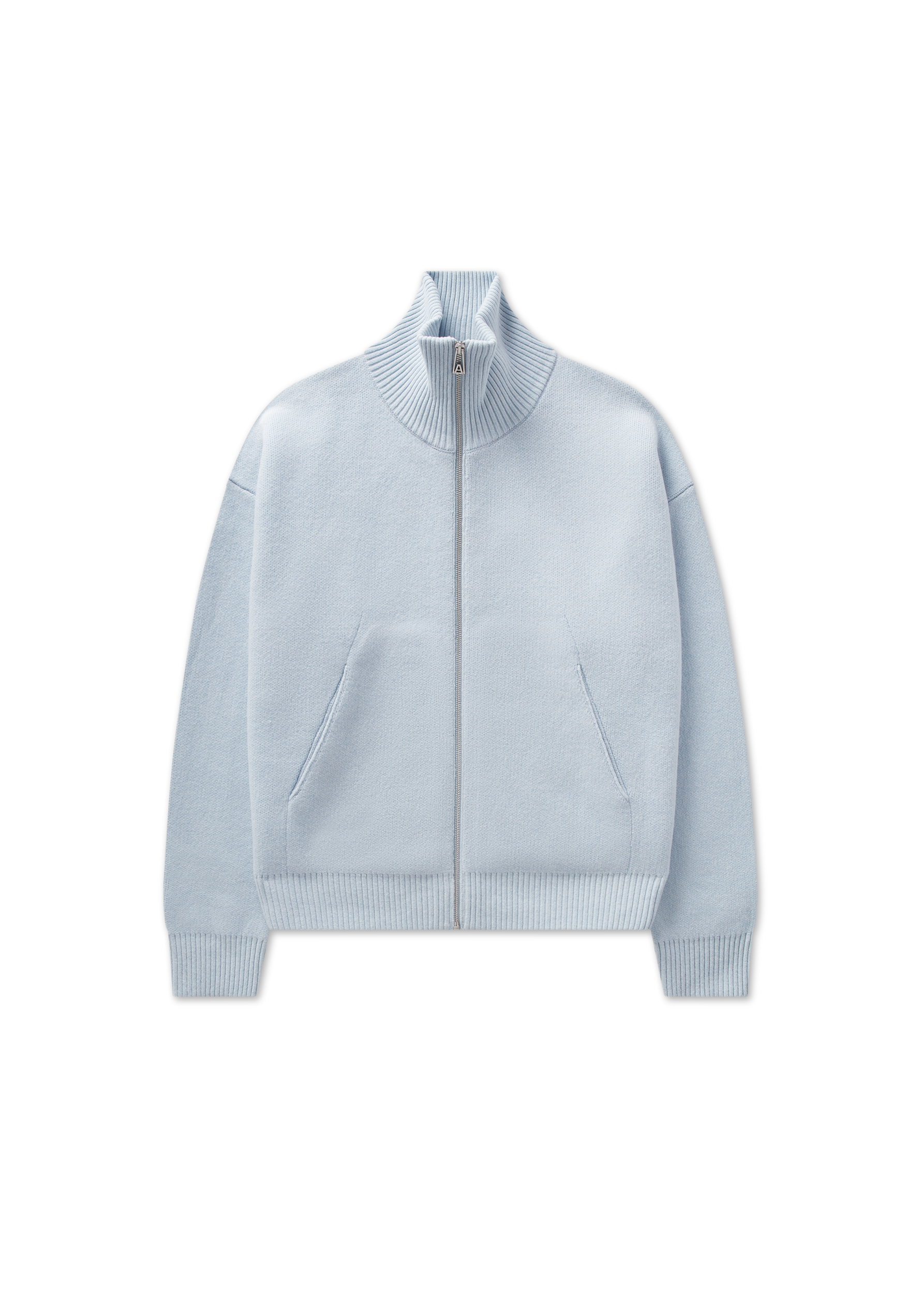 Core Zip-Up Sweater - Light Blue