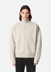 Core Zip-Up Sweater - Light Beige