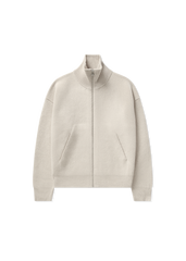 Core Zip-Up Sweater - Light Beige