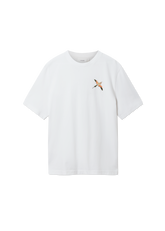 Micro Bee Bird T-Shirt - White/Orange