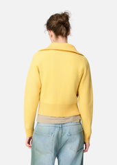 Verve Zip-Up Cardigan - Yellow