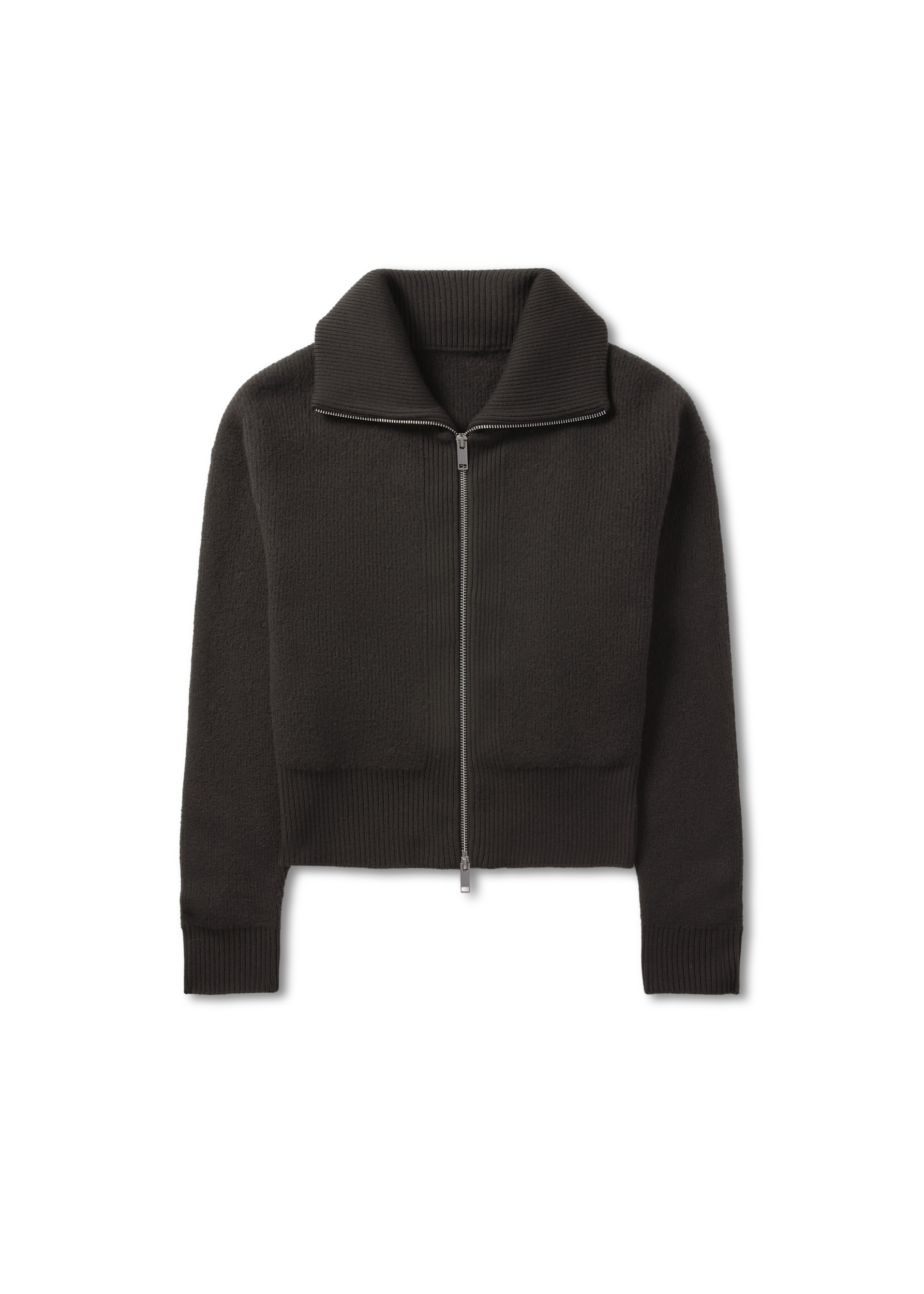 Verve Zip-Up Cardigan - Dark Grey