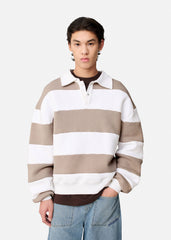 Shift Striped Sweatshirt - White/Stone