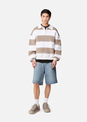 Shift Striped Sweatshirt - White/Stone