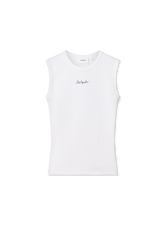 Scoop Ribbed Tank - White