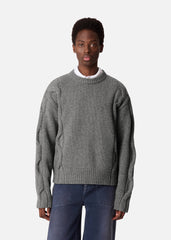 Beam Cable-Knit Sweater - Grey