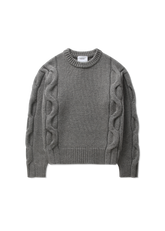 Beam Cable-Knit Sweater - Grey