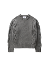 Beam Cable-Knit Sweater - Grey
