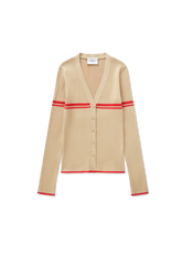 Fleur Cardigan - Beige/Red