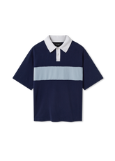 Brook Polo Shirt - Navy/Stone Blue