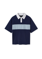 Brook Polo Shirt - Navy/Stone Blue