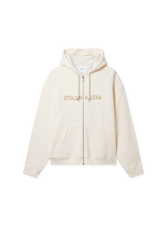 Rhys Zip Thru Hoodie - Cream