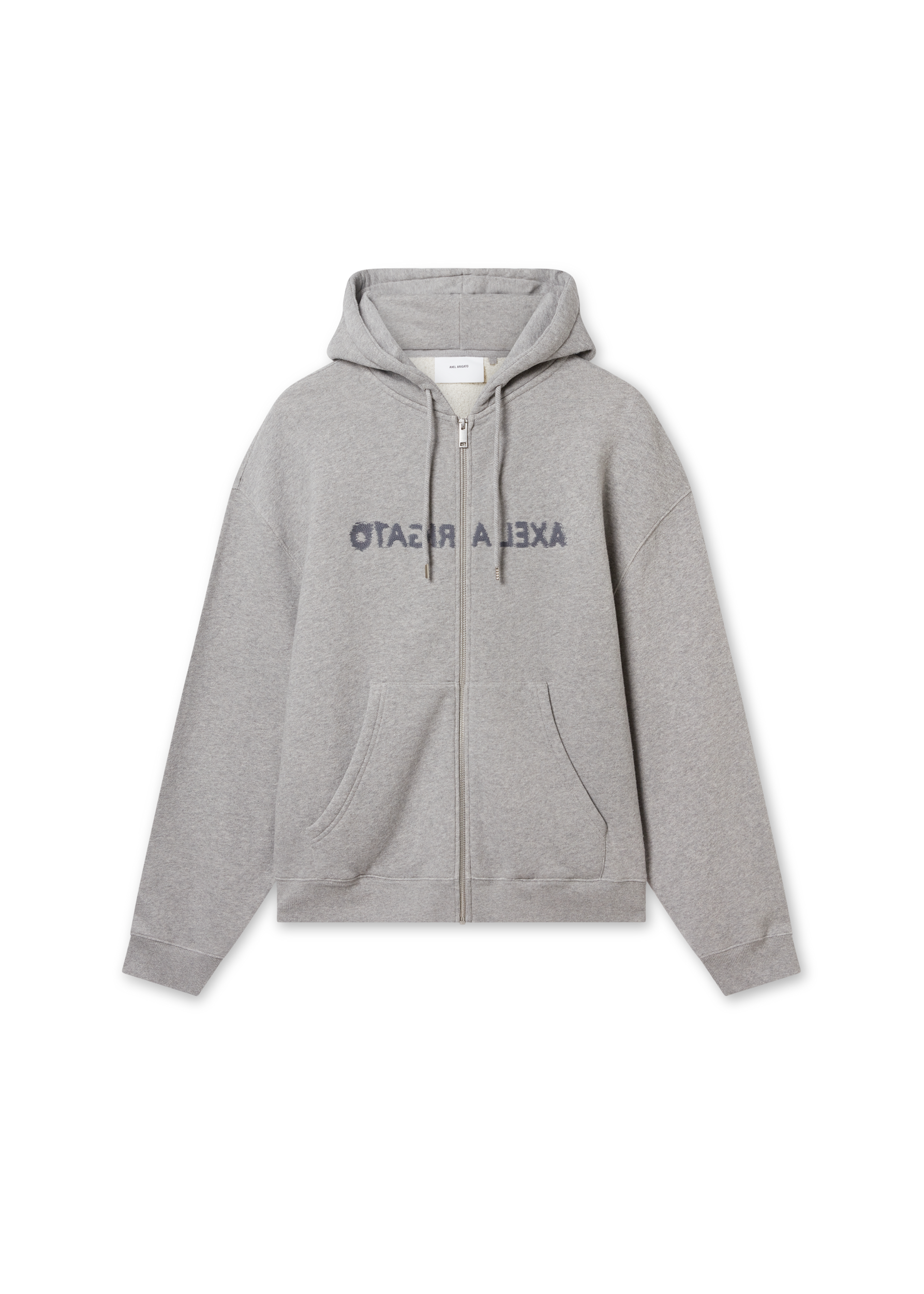 Rhys Zip Thru Hoodie - Grey Melange