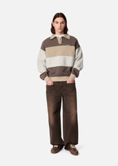 Anchor Polo Sweater - Brown