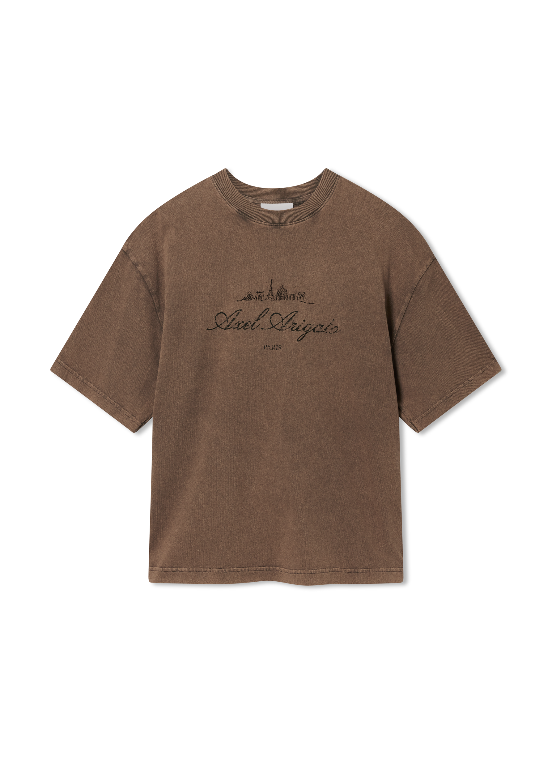 Paris Washed Sky T-Shirt - Coffee Brown