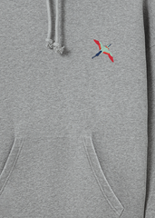 Bee Bird Hoodie - Grey Melange