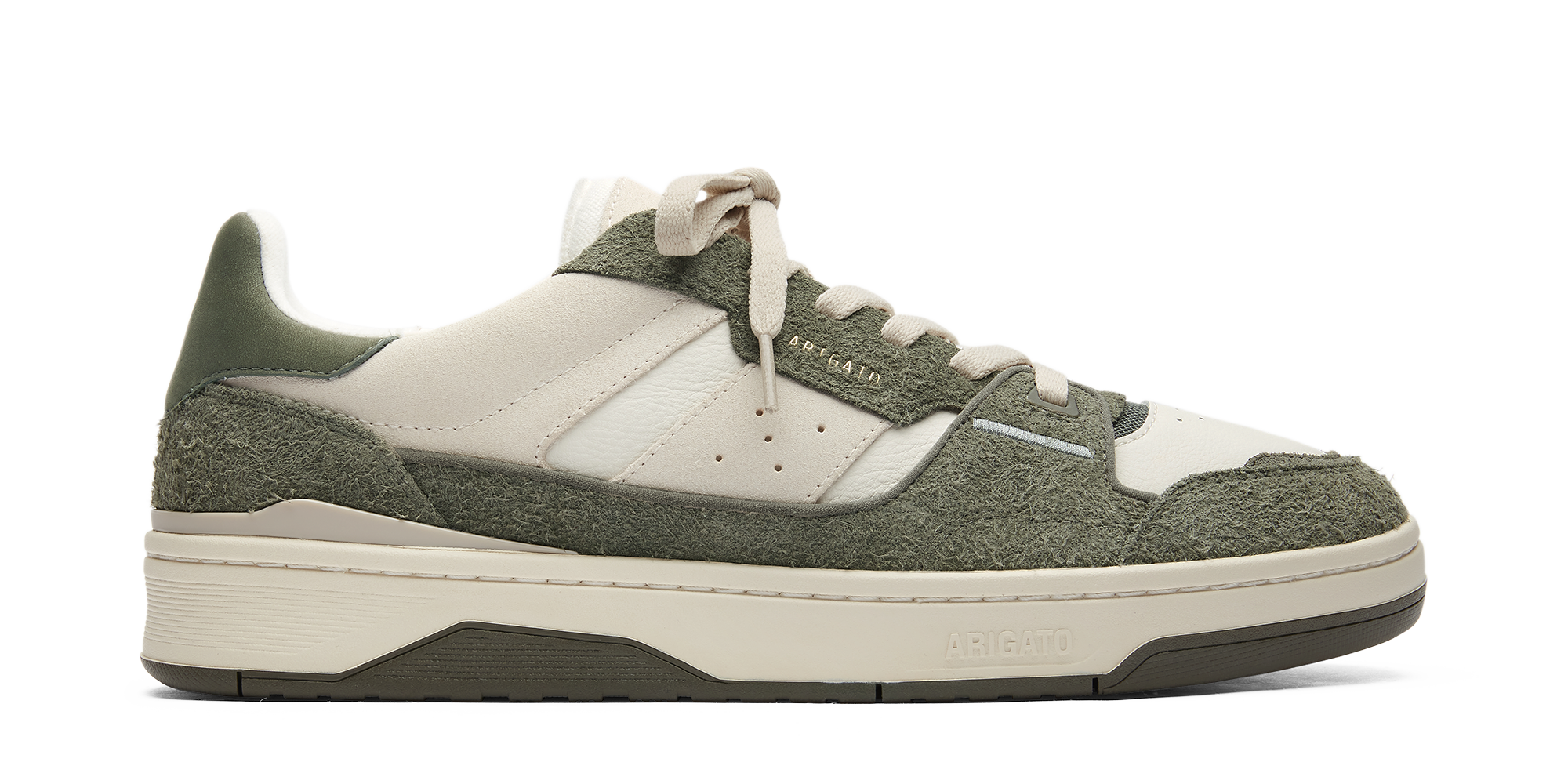 Clay Sneaker - Light Beige/Dark Green