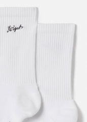 Scribble Arigato Tube Socks - White