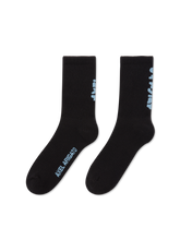 Floral Jacquard Socks - Black