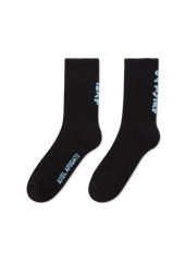 Floral Jacquard Socks - Black