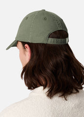 Floral Washed Cap - Olive Green