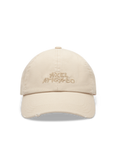 Floral Washed Cap - Beige