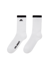 Stripe Logo Socks - White/Black