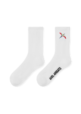 Bee Bird Tube Socks - White