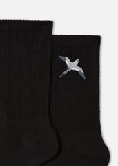 Bee Bird Tube Socks - Black