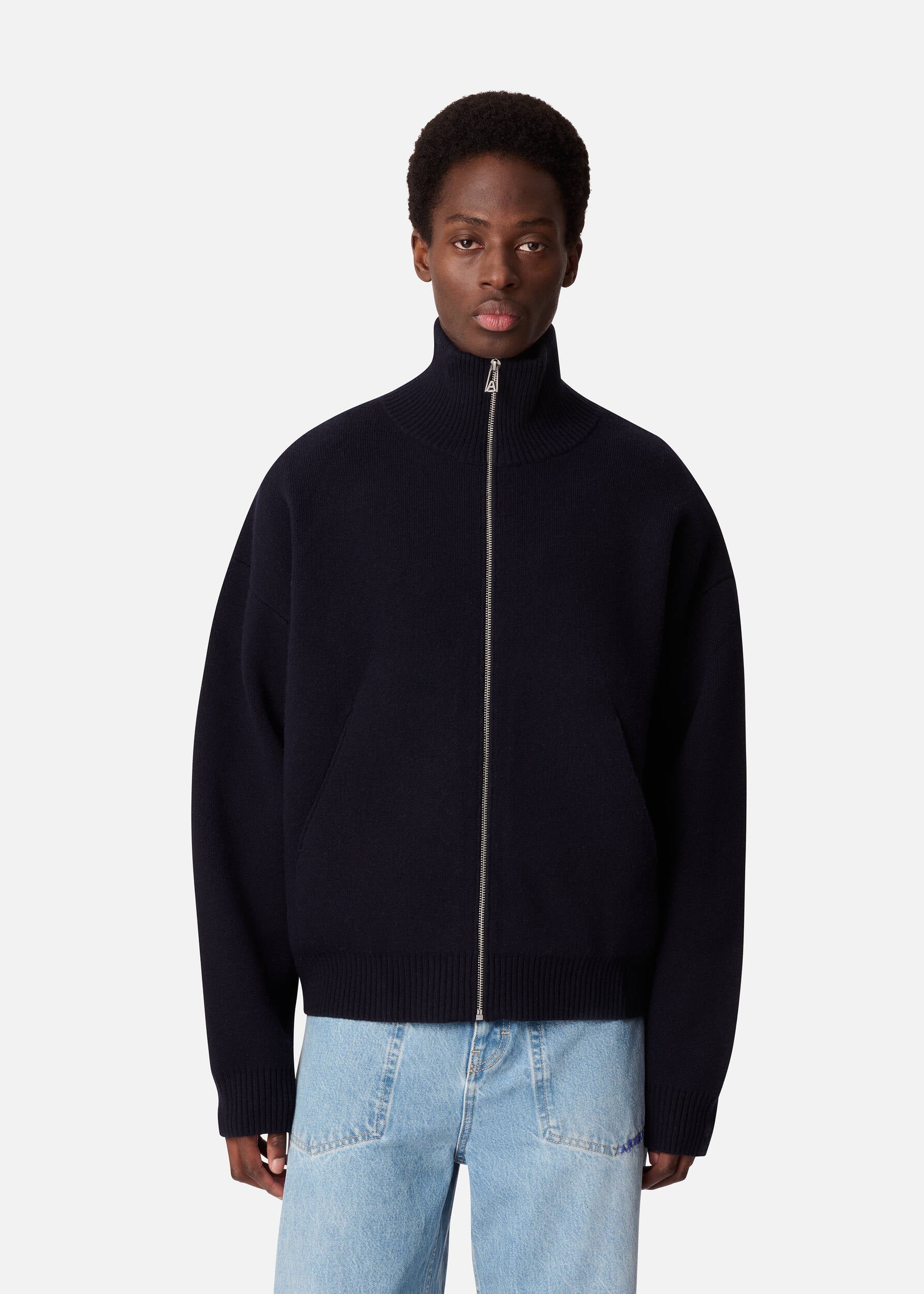 Core Zip-Up Sweater - Navy