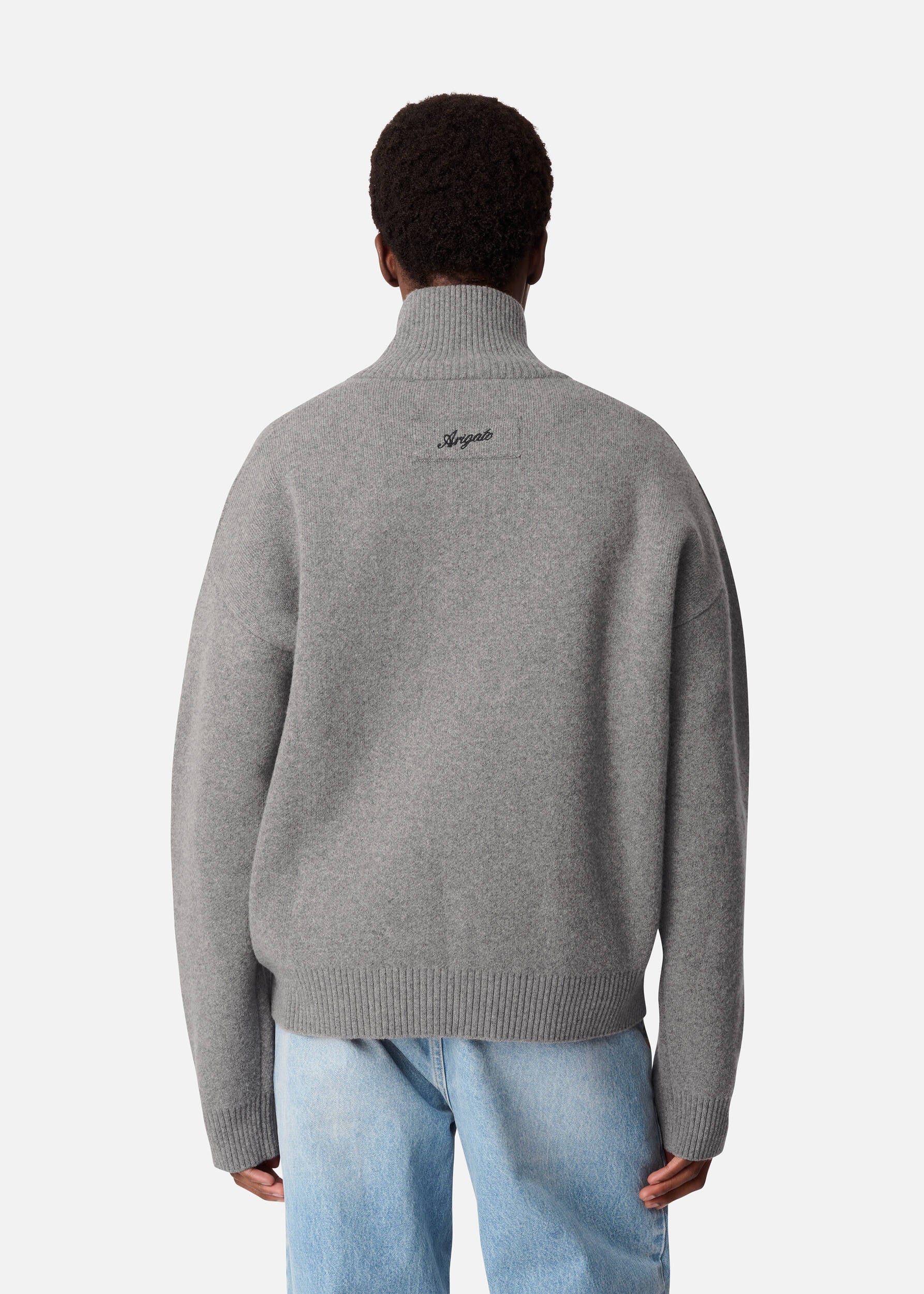 Core Zip-Up Sweater - Grey Melange