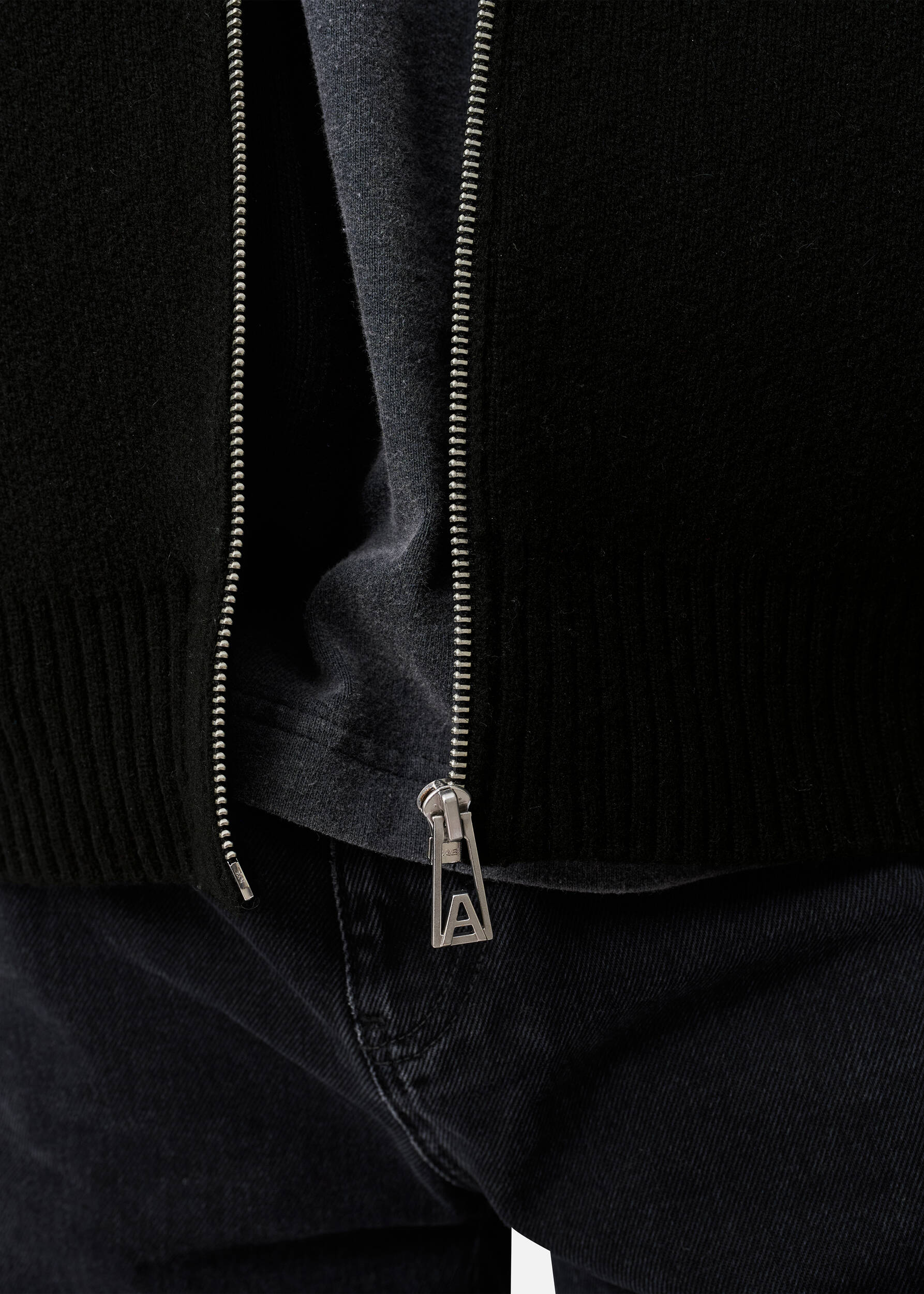 Core Zip-Up Sweater - Black