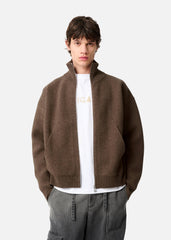 Core Zip-Up Sweater - Dark Brown