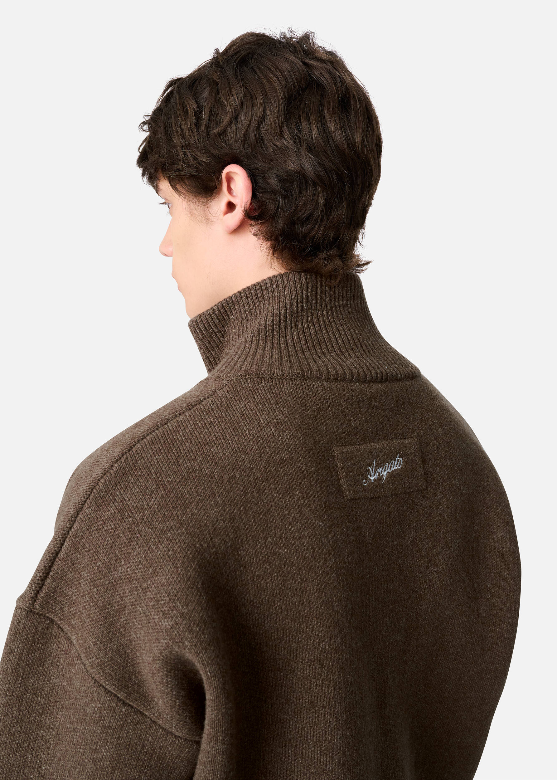 Core Zip-Up Sweater - Dark Brown