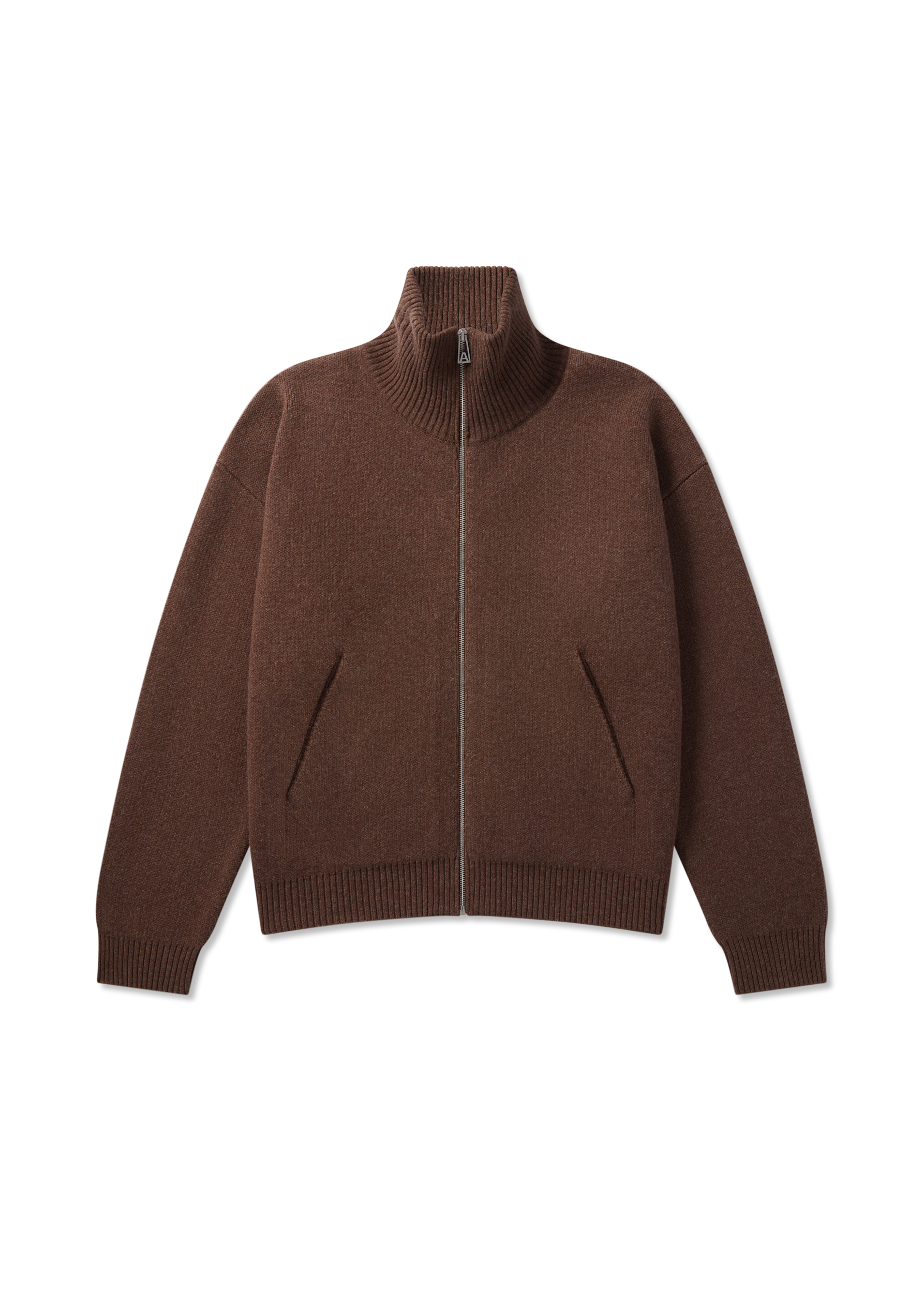 Core Zip-Up Sweater - Dark Brown