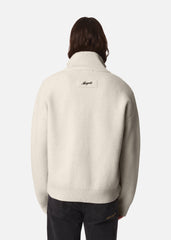 Core Zip-Up Sweater - Light Beige