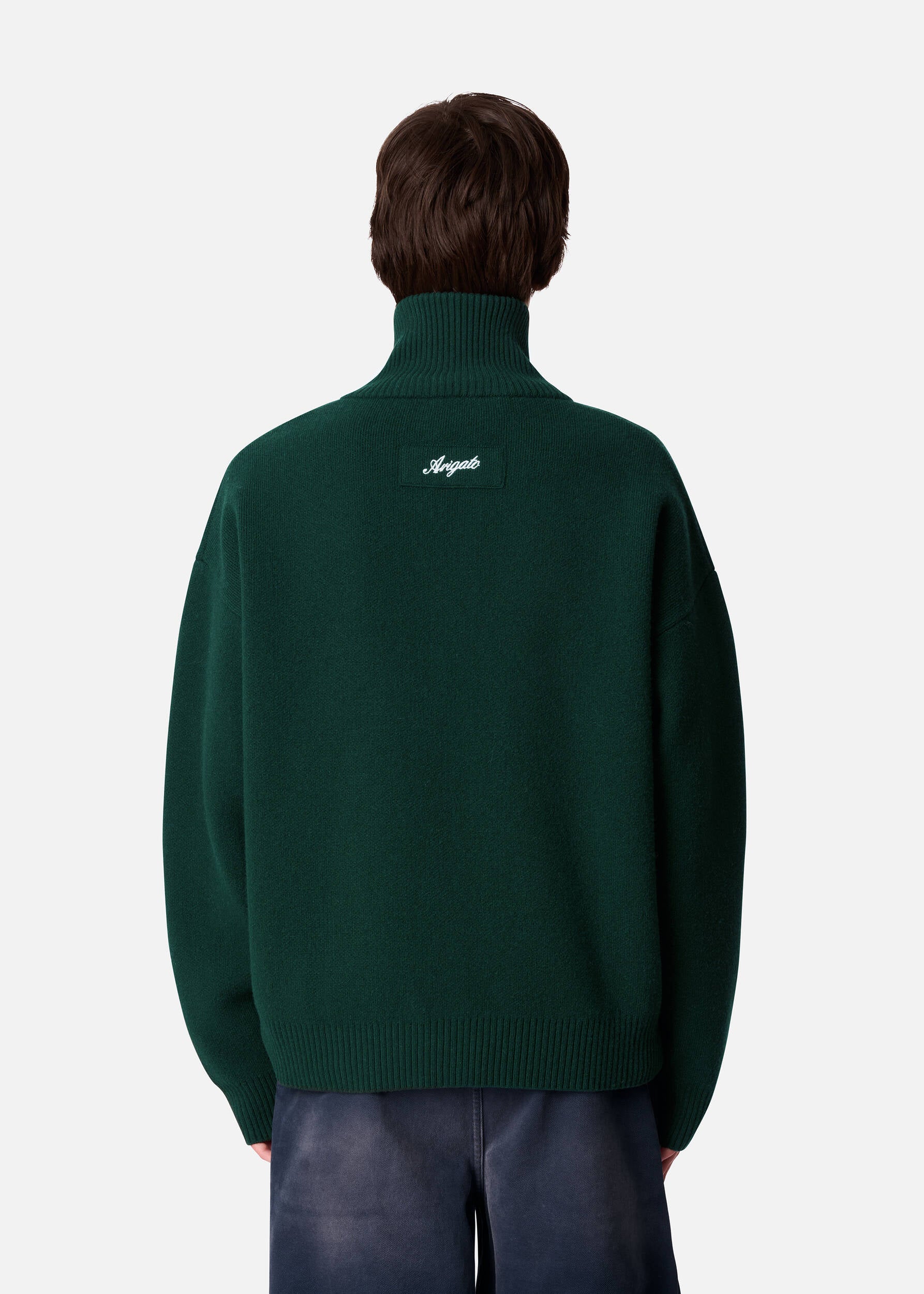 Core Zip-Up Sweater - Dark Green
