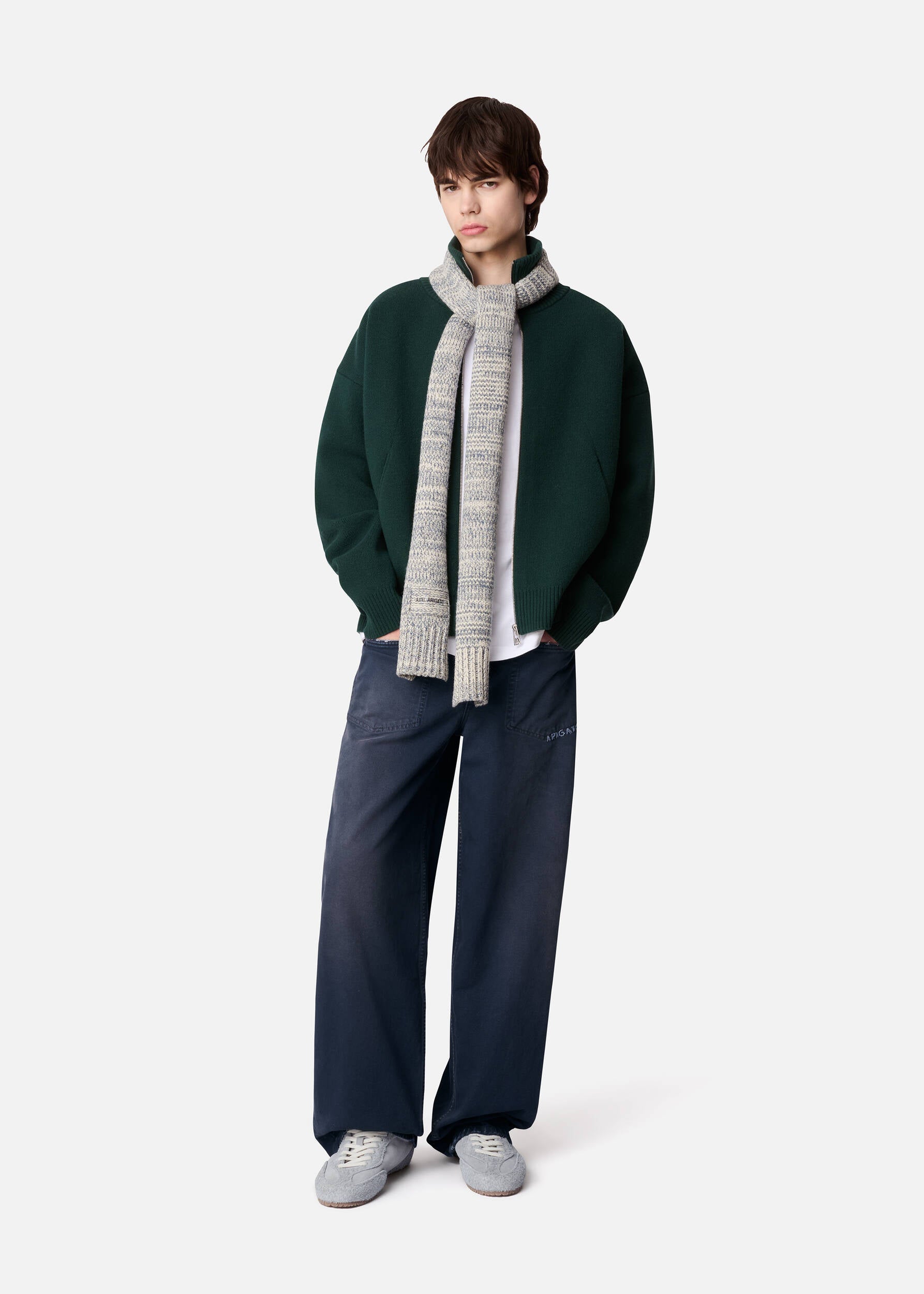 Core Zip-Up Sweater - Dark Green
