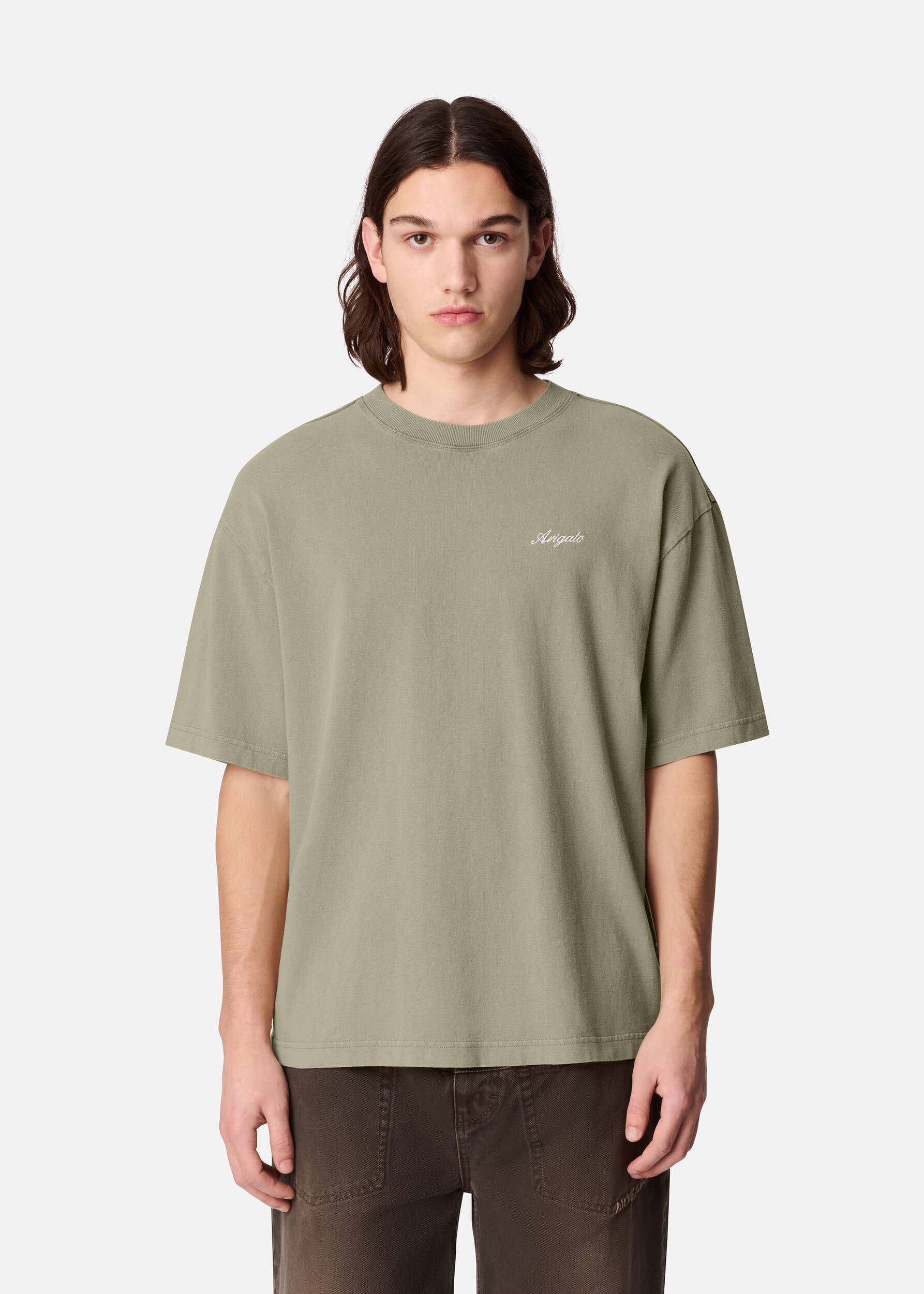 Honor Washed T-Shirt - Olive Green