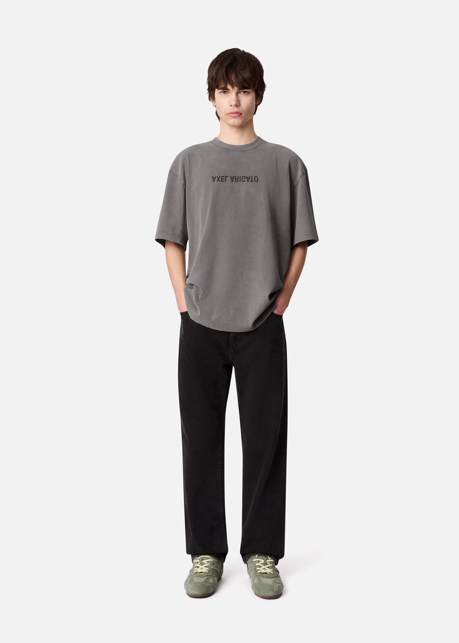 Distort Washed T-Shirt - Steel Grey