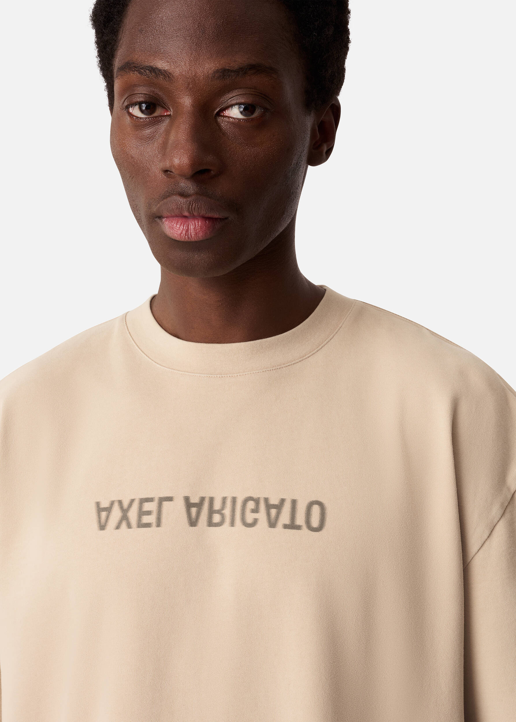 Distort Washed T-Shirt - Dark Beige