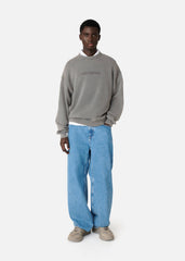 Distort Washed Sweatshirt - Steel Grey