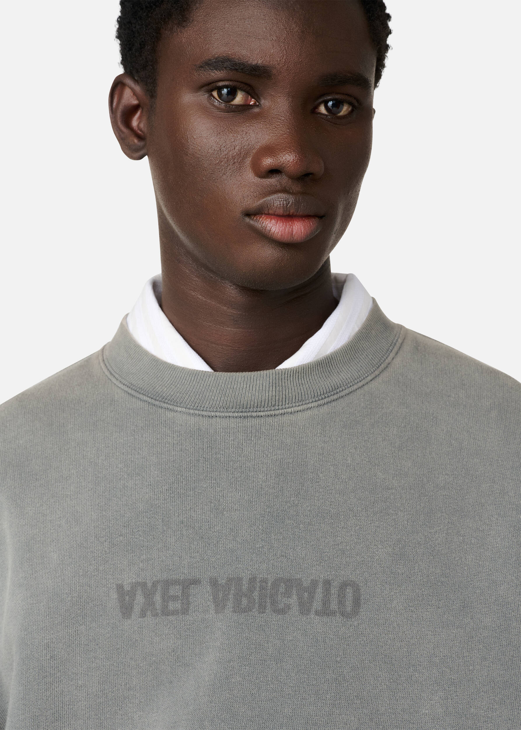 Distort Washed Sweatshirt - Steel Grey