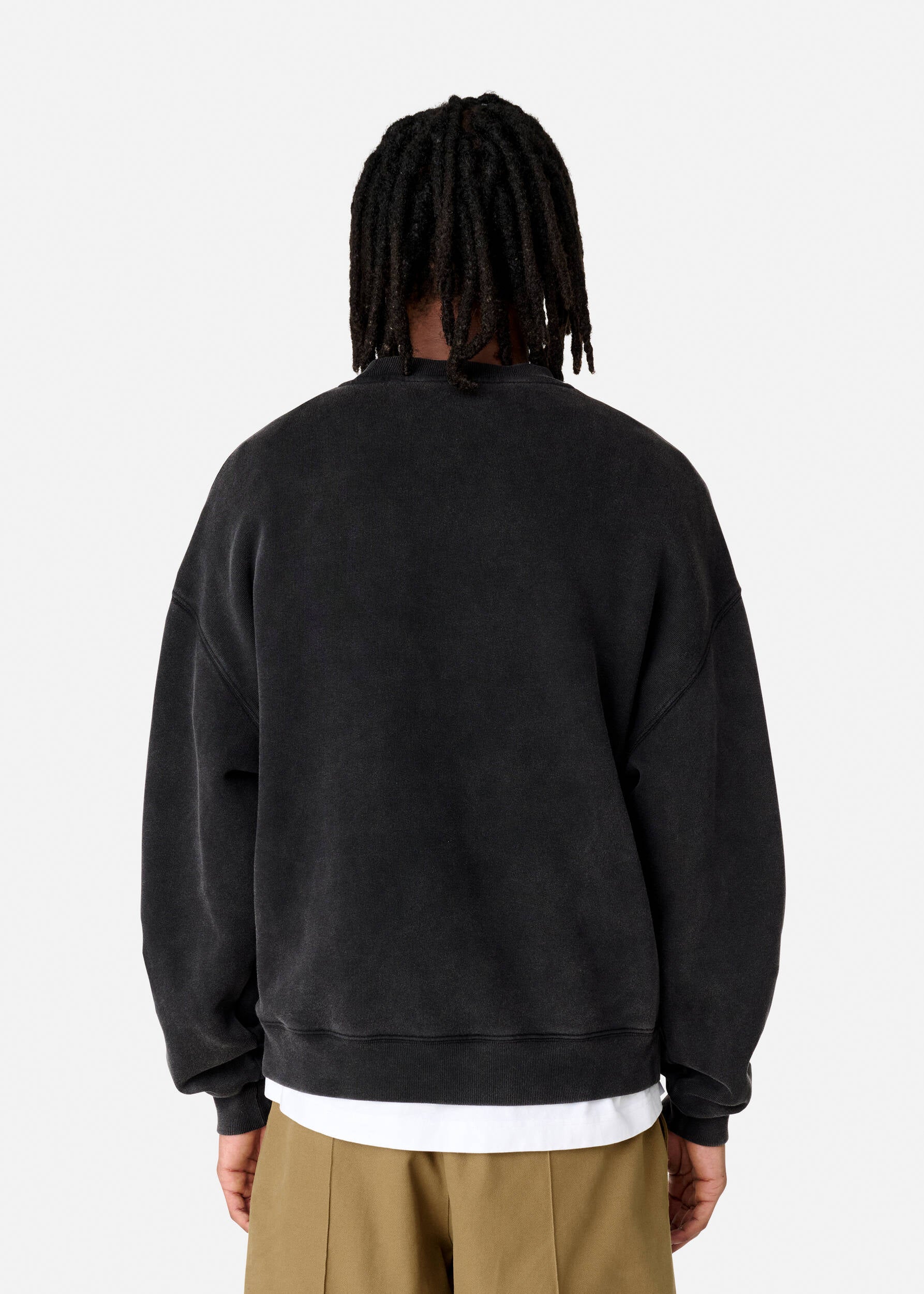 Distort Washed Sweatshirt - Black
