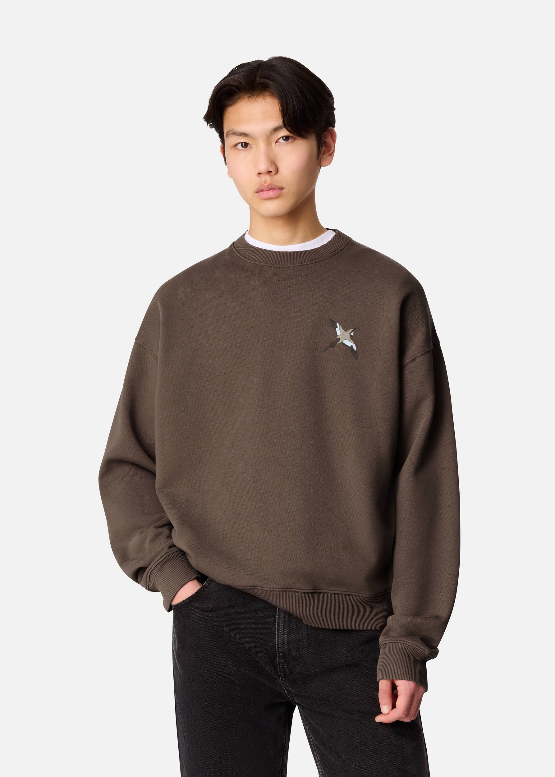 Micro Bee Bird Sweatshirt - Coffee Brown