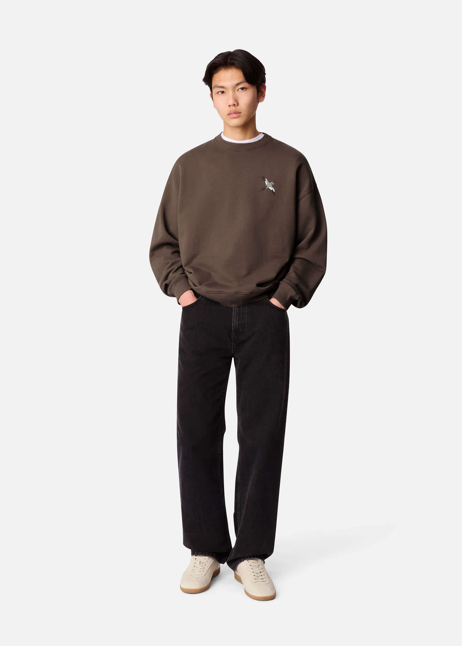 Micro Bee Bird Sweatshirt - Coffee Brown